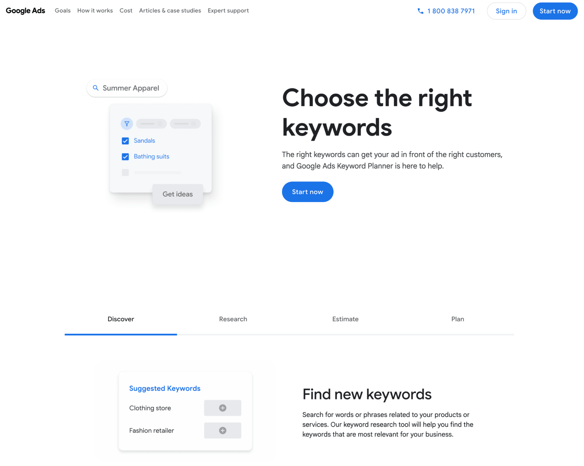 Google Keyword Planner interface demonstrating keyword research and search volume analysis for SEO campaigns.